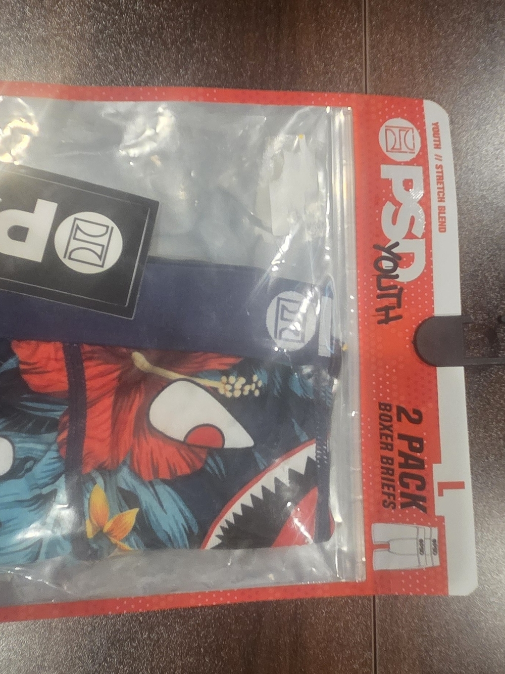 PSD Warface Wild Youth Boxer Briefs 1-Pack Floral Boxer Briefs Large Opened Pack